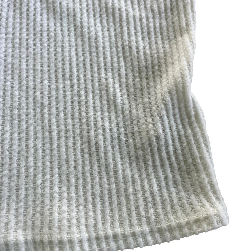 Hollister Women's L Cream Waffle Knit Long Sleeve Christmas Polar Bear Sleep Top